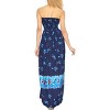 LA LEELA Women's Beach Pirates Evening Party Halter Caribbean Pirate Maxi Dress Elastic Tube Top for Women One Size Skull Crossbones, Blue - 3 of 4