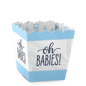 Big Dot of Happiness It's Twin Boys - Party Mini Favor Boxes - Blue Twins Baby Shower Treat Candy Boxes - Set of 12 - 1 of 4