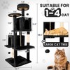 Modern Multicoloured 600GSM Soft Plush Cat Tree Pet Tower with Top Perch and Hanging Ball - 2 of 4