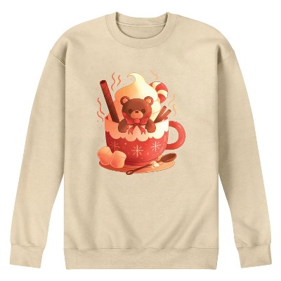 Men's - Instant Message - Bear Cocoa Mug Graphic Fleece Sweatshirt