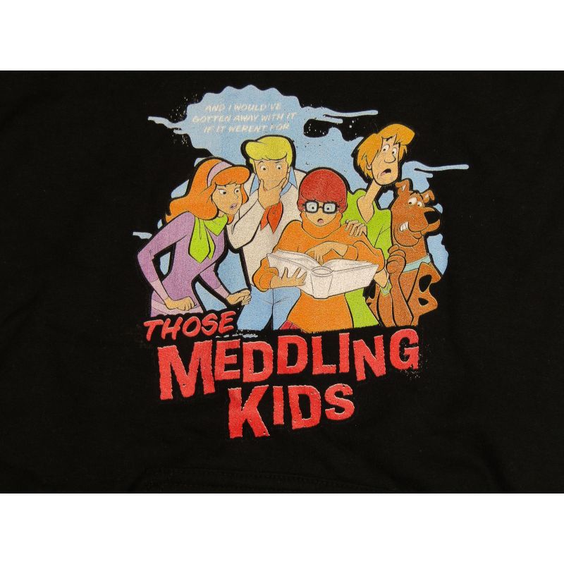 Those Meddling Kids Scooby Doo Characters Group Youth Boys Black Hoodie, 2 of 3