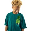 Minecraft Creeper Pocket Crew Neck Short Sleeve Boy’s Green Colorblock T-shirt - image 2 of 4