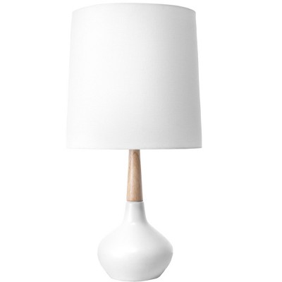 nuLOOM Layton Ceramic 25" Table Lamp Lighting - White 25" H x 11" W x 11" D