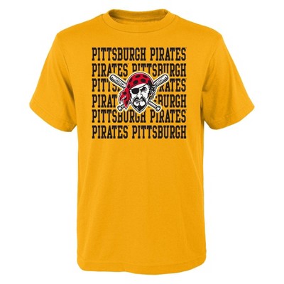 MLB Pittsburgh Pirates Boys' White Pinstripe Pullover Jersey - XS