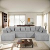 130" Modular U-Shaped Sectional Sofa with Reversible Chaise, Corduroy Sectional Sofa for Living, Large Sectional Sofa with Customizable Layout-Koiai - 2 of 4
