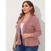 Coolmee Women Plus Size Casual Blazer Open Front Long Sleeve Work Office Cardigan Jackets - 2 of 4