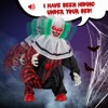 Slickblue Halloween Yard Decoration 2.6FT Tall Clown with Motion Sensor, Light-Up Eyes, and Scary Effects - 2 of 4