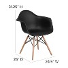 Flash Furniture Alonza Series Plastic Chair with Arms and Wooden Legs - image 4 of 4