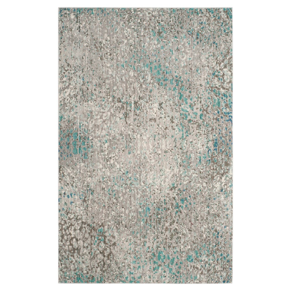 4'x6' Evangeline Loomed Rug Gray/Light Blue - Safavieh