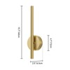 Rennnsan Drevara 15"H Hardwired Linear Modern LED Dimmable Wall Sconce - 3 of 4