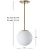 7.75" Metal/Glass Bleecker Globe Pendant (Includes LED Light Bulb) - JONATHAN Y - image 4 of 4