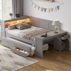 Sapphtopaz Full Size Multi-Functional Bed Frame, Daybed with Storage & Desk for Small Bedrooms, Teens & Home Offices - 4 of 4