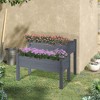 YONWAY 33.5"x33.75"x28.25" Raised Garden Bed, 2-Tier Elevated Wood Planter Box for Backyard, Patio to Grow Vegetables, Herbs, and Flowers, Gray - 2 of 4