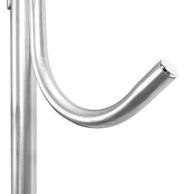 Silver Steel Wall Mounted Family Towel Bar with Swivel Arms