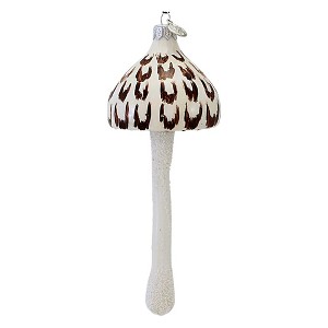 Morawski 7.5 Inch Brown & White Mushroom Everyday Tree Ornament , Ornament Shaggy Parasol (1PC) - 1 of 3