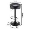 Round Storage Bar Stool Set of 2,Height Adjustable Barstool,360°Counter Height Swivel Stool,Armless Bar Chair with Metal Frame-Maison Boucle - 4 of 4