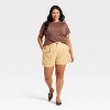 Women's High-Rise Linen Tailored Shorts - A New Day™ - 3 of 3