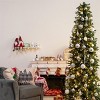 JOYFY 7.5 FT Pre-Lit Artificial Slim Christmas Tree, Pencil Xmas Tree with 450 LED Lights for Christmas Indoor Outdoor Holiday Party Decorations - 2 of 4
