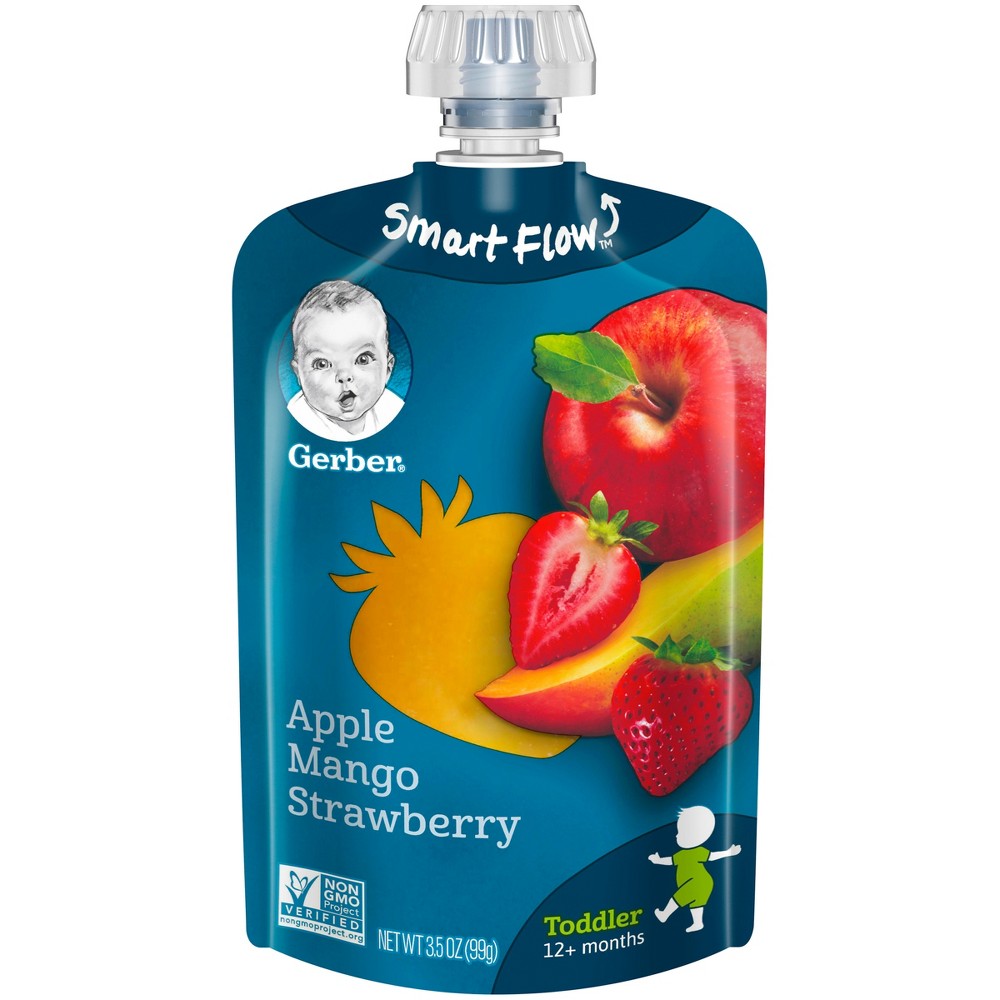 UPC 015000046248 product image for Gerber Graduates Grabbers Apple, Mango, & Strawberry 4.23 oz | upcitemdb.com