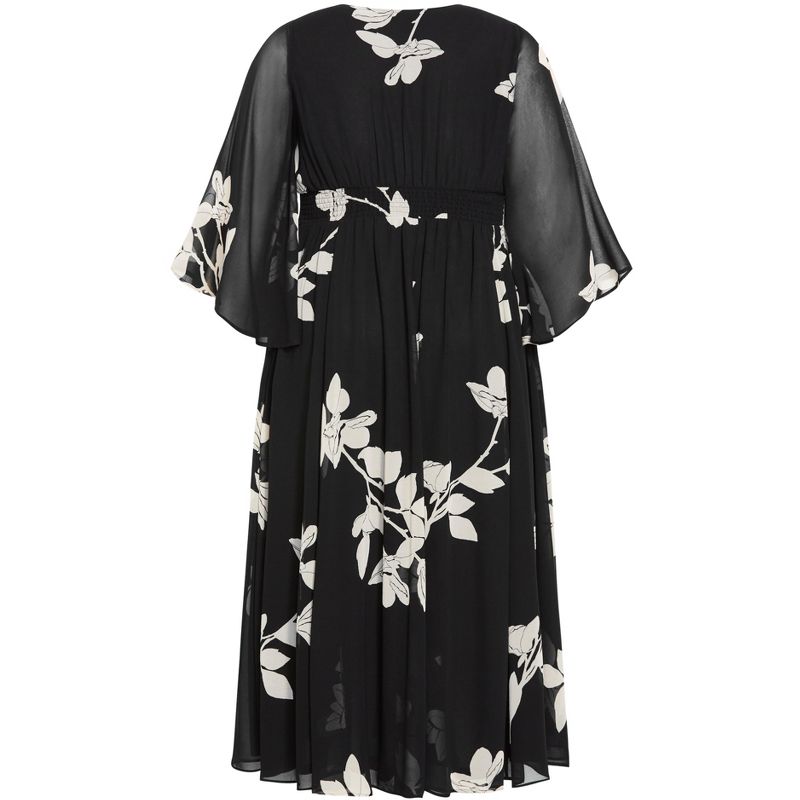 Women's Plus Size Katalina Floral Maxi Dress - black | CITY CHIC, 5 of 7