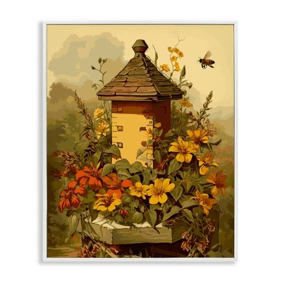Stupell Industries Bees & Floral Architecture, 11" x 14"