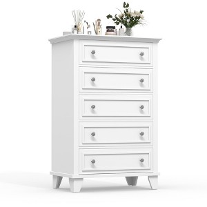 5 Drawer Dresser for Bedroom, 48" Tall Wood Dresser & Chests of Drawers with Deep Drawers - 1 of 4