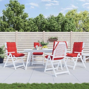 vidaXL Lowback Chair Cushions 4 pcs Red Oxford Fabric - 1 of 4
