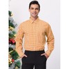 Lars Amadeus Men's Button Down Long Sleeves Gingham Plaid Dress Shirts - 2 of 4