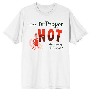 Dr Pepper Hot Soda Pop Men's White T-shirt - 1 of 2