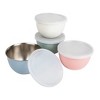 Lexi Home 4-Pack 8 oz Stainless Steel Mini Bowls with Plastic Lids - 2 of 4