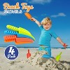 4E's Novelty 4 Pcs 8 Inch Beach Shovel - Heavy Duty Plastic for Toddlers, Perfect for Sandbox and Beach Play, Beach Toys for Kids 3-10 - 3 of 4