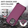 MyBat Pro Maverick Series Case w/ Holster and Tempered Glass for Apple iPhone 14 Pro Max (6.7) - Plum - 4 of 4