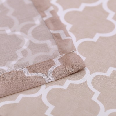 Blue Nile Mills Trellis Geometric Sheer Curtain Panels - Thumbnail 4