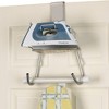 Household Essentials Over-The-Door Iron and Ironing Board Holder Chrome: Metal, Multipurpose, Silver, 15.5" Height - 2 of 4