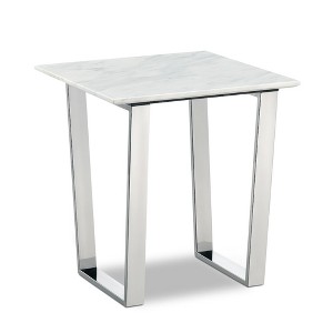 Meridian Furniture,Carlton Chrome End Table - 1 of 4