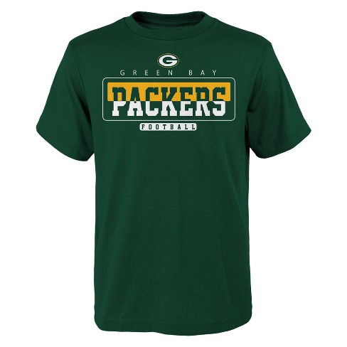 NFL Green Bay Packers Boys' Short Sleeve Cotton T-Shirt - XS