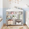 Toy Storage Organizer,  Kids Bookshelf, Toddlers Playhouse Cabinet Shelf for Boys Girls, Wooden Storage Toy Shelf for Playroom, Nursery, Kids Room - 3 of 4