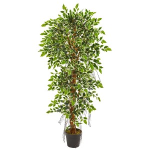 Nearly Natural 5-ft Elegant Ficus Artificial Tree - 1 of 1