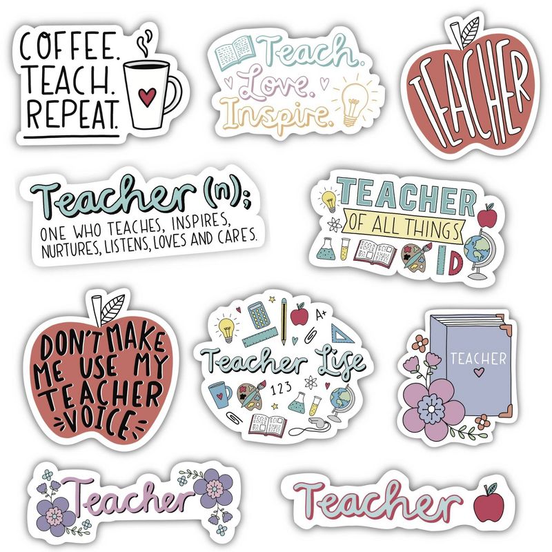 Big Moods Teacher Sticker Pack 10pc, 1 of 4