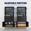 Mlezan Metal Garage Cabinet: 3 Drawers, 2 Doors, Adjustable Shelves, Wheels. 71" Steel Tool Storage for Warehouse, Garage, or Workshop. - 4 of 4