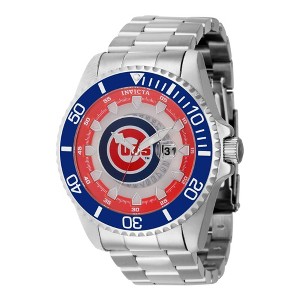 Invicta 43458 Men's MLB Chicago Cubs Silver Steel Bracelet Watch - 1 of 2
