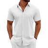 COOFANDY Men's Button Down Shirts Short Sleeve Casual Summer Beach Shirts Vacation Wedding Shirts - 4 of 4