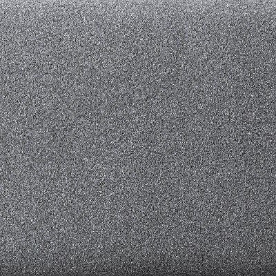 Thimble-Shaped Gray Sherpa Fabric Round Ottoman