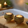 Kate Aspen 2-In-1 Fluted Colored Glass Taper Candlestick Candle Holders (Set of 4) - 2 of 4