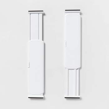 Set of 2 Plastic Drawer Dividers White - Brightroom™