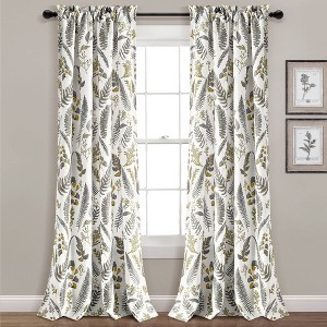 Set of 2 Devonia Allover Light Filtering Window Curtain Panels - Lush Décor - 1 of 4