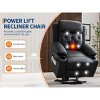 PU Leather Power Recliner Chairs for Adults, Recliner with Power Headrest & Charging Ports, Electric Recliner Sofa Chair for Living Room, Dark Brown - 2 of 4