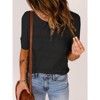 Coolmee Women's Short Sleeve Sweaters Summer Round Neck Pullover Sweater Crochet Tops - 3 of 4