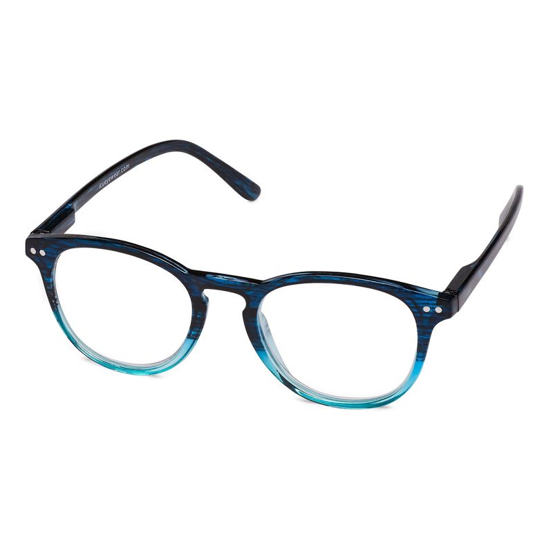 ICU Eyewear Cupertino Round 2-Tone Reading Glasses - Blue/ Turquoise, 3 of 5