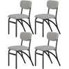 Modern Upholstered Kitchen Dining Room Chairs , Dining Chairs with Arched Metal Legs for Kitchen Living Room - 2 of 4